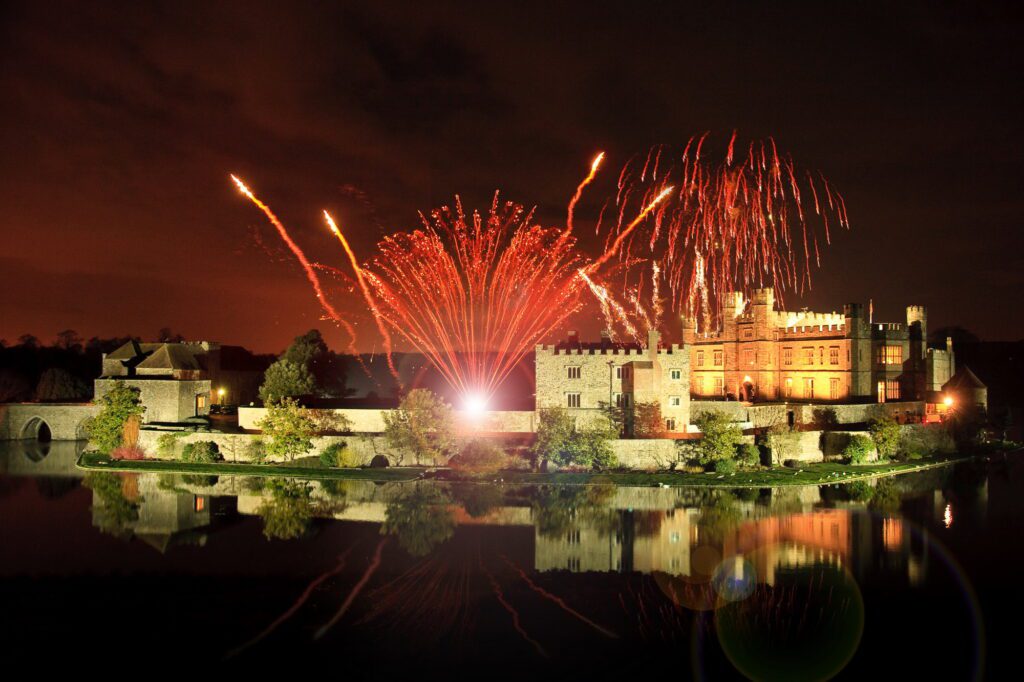 fireworks at a special Christmas event - can be enjoyed as part of the corporate packages