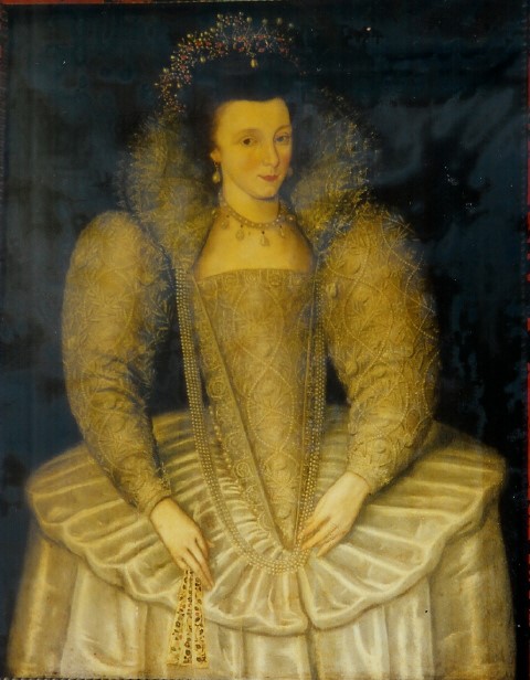 Portrait of an unknown Lady in a white dress, oil on panel, attributed to Marcus Gheeraerts the Younger, c.1595 (Accession No. 60028)
