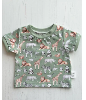 wonder & wren animal print baby tshirt